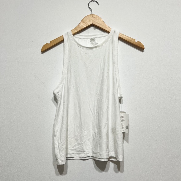 NEW Beyond Yoga Featherweight Rebalance Sleeveless Crew Neck Tank Solid White XS - Picture 1 of 4